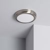 Plafón Led 18w Circular Metal Ø220 Mm Design Silver Blanco Cálido 3000k