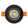 Foco Downlight Led 3w Circular Cob Cri90 Corte Ø 55 Mm Negro Blanco Cálido No Flicker 2700k