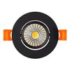 Foco Downlight Led 5w Circular Cob Cri90 Corte Ø 55 Mm Negro Blanco Cálido No Flicker 2700k