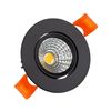 Foco Downlight Led 5w Circular Cob Cri90 Corte Ø 55 Mm Negro Blanco Frío No Flicker 5000k