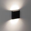 Aplique De Pared Exterior Led 6w Aluminio Cuadrado Iluminación Doble Cara Luming Negro Blanco Neutro 4000k