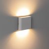 Aplique De Pared Exterior Led 6w Aluminio Cuadrado Iluminación Doble Cara Luming Blanco  2700k Blanco