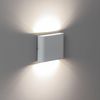 Aplique De Pared Exterior Led 6w Aluminio Cuadrado Iluminación Doble Cara Luming Blanco Blanco Neutro 4000k