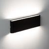 Aplique De Pared Exterior Led 20w Aluminio Rectangular Iluminación Doble Cara Luming Negro Blanco Cálido 2700k