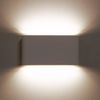 Aplique De Pared Exterior Led 12w Iluminación Doble Cara Rectangular Blanco Einar Blanco Cálido 2700k