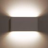 Aplique De Pared Exterior Led 12w Iluminación Doble Cara Rectangular Blanco Einar Blanco Cálido 2700k