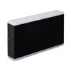 Aplique De Pared Exterior Led 10w Iluminación Doble Cara Rectangular Negro Hera Blanco Neutro 4000k