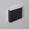 Aplique De Pared Exterior Led 6w Iluminación Doble Cara Cuadrado Negro Orus Blanco Cálido 2700k