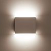 Aplique De Pared Exterior Led 6w Iluminación Doble Cara Cuadrado Blanco Orus Blanco Cálido 2700k