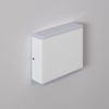 Aplique De Pared Exterior Led 6w Iluminación Doble Cara Cuadrado Blanco Orus Blanco Cálido 2700k