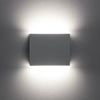 Aplique De Pared Exterior Led 6w Iluminación Doble Cara Cuadrado Blanco Orus Blanco Cálido 2700k