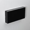 Aplique De Pared Exterior Led 10w Iluminación Doble Cara Rectangular Negro Kaira Blanco Cálido 2700k