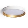 Plafón Led 30w Circular Metal Ø550 Mm Cct Seleccionable Big Broadwey Blanco / Oro