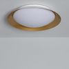 Plafón Led 30w Circular Metal Ø500 Mm Cct Seleccionable Taylor Blanco / Oro