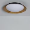 Plafón Led 30w Circular Metal Ø500 Mm Cct Seleccionable Taylor Negro / Oro