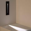 Baliza Exterior Led 3w Empotrable Pared Rectangular Negro Lineal Wabi Blanco Cálido  2700k