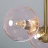 Lámpara De Techo Metal Y Cristal Moonlight Brass 3 Focos Rosa