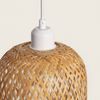 Lámpara Colgante Bambú Kawaii Textil Blanco