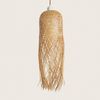 Lámpara Colgante Bambú Kawaii Textil Natural