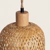 Lámpara Colgante Bambú Kawaii Trenzado Natural