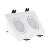 Foco Downlight Cuadrado Basculante Gu10 6w Corte 75x150 Mm Pc Blanco Mate Blanco Cálido No Flicker 3000k