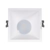 Foco Downlight Cuadrado Gu10 6w Corte 85x85 Mm Bajo Ugr Pc Negro Blanco Cálido No Flicker 3000k