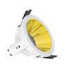 Foco Downlight Cónico Gu10 6w Corte Ø 75 Mm Pc Galvanizado Dorado Blanco Cálido No Flicker 3000k