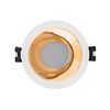 Foco Downlight Cónico Gu10 6w Corte Ø 75 Mm Pc Galvanizado Bronce Blanco Cálido No Flicker 3000k