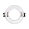 Foco Downlight Cónico Gu10 6w Corte Ø 75 Mm Pc Plata Blanco Cálido No Flicker 3000k