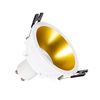 Foco Downlight Cónico Gu10 6w Corte Ø 75 Mm Pc Dorado Blanco Cálido No Flicker 3000k