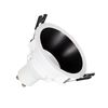 Foco Downlight Cónico Gu10 6w Corte Ø 75 Mm Pc Negro Blanco Neutro No Flicker 4000k