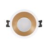 Foco Downlight Cónico Gu10 6w Corte Ø 75 Mm Pc Bronce Blanco Cálido No Flicker 3000k