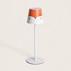 Lámpara De Mesa Led 3w Portátil De Metal Con Batería Usb Recargable Anisa Kids Naranja