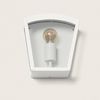 Aplique De Pared Exterior Acero Inoxidable Zinnia Blanco