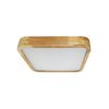 Plafón Led 20w Cuadrado Madera 400x400 Mm Cct Seleccionable Kayu   Madera