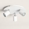 Lámpara De Techo Circular Orientable Metal 3 Focos Whitstable Blanco