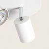 Lámpara De Techo Circular Orientable Metal 3 Focos Whitstable Blanco