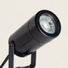 Foco Exterior Led Con Pincho Leaf Para Bombilla Gu10 Negro