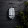 Plafón Oval Para Exterior 260x146 Mm Hublot Fjord Acero Galvanizado Plata