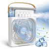 Mini Aire Acondicionado Ventilador Klack Portatil Enfriador De Aire 4 En 1 - Ventilador, Humidificador, Aromaterapia Y Luz Led De Colores Azul