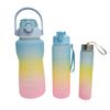 Set De 3 Botellas Klack Arco Iris (2l, 900ml Y 300ml) Deportivas A Prueba De Fugas Con Soporte Para Teléfono, Sin Bpa, Motivacionales, Portátiles Para Camping, Bicicleta, Escuela, Coche