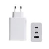 Cargador 65w Klack Usb-c Adaptador De Dos Puertos Usb-c Y Un Puerto Usb-a - Blanco | Compatible Iphone Samsung Universal Super Rapido