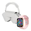 Smartwatch Y Auriculares Bluetooth De Diadema Klack Watch 9 Max  Klack Pro De Luxe - Rosa/blanco