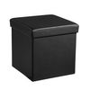 Puff Otomano Klack Plegable, Caja De Almacenamiento, Medidas De 38x38x38 Cm - Negro