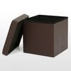 Puff Otomano Klack Plegable, Caja De Almacenamiento, Medidas De 38x38x38 Cm - Negro