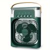 Ventilador Klack Portatil Enfriador De Aire 4 En 1 - Ventilador, Humidificador, Aromaterapia Y Luz Led De Colores Verde