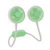 Ventilador Portátil De Cuello Klack De Doble Cabeza, Ventilador Manos Libres Recargable Por Usb - Verde