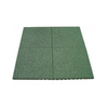 Loseta De Caucho Verde  Especial Para Gimnasios  Suelos Infantiles  Fitness  Antivibracion- 40 Mm 1x1m