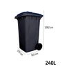 Contenedor De Basura Reciclables 240l 2 Ruedas  Ecodiseño Negro  Color: Azul