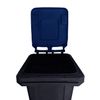 Contenedor De Basura Reciclables 240l 2 Ruedas  Ecodiseño Negro  Color: Azul